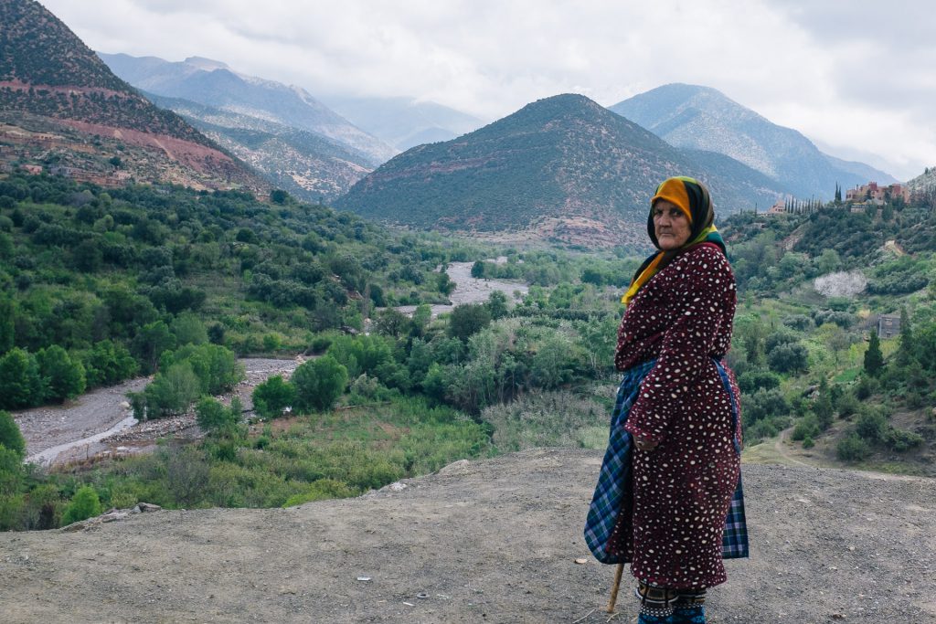 old lady in morroco