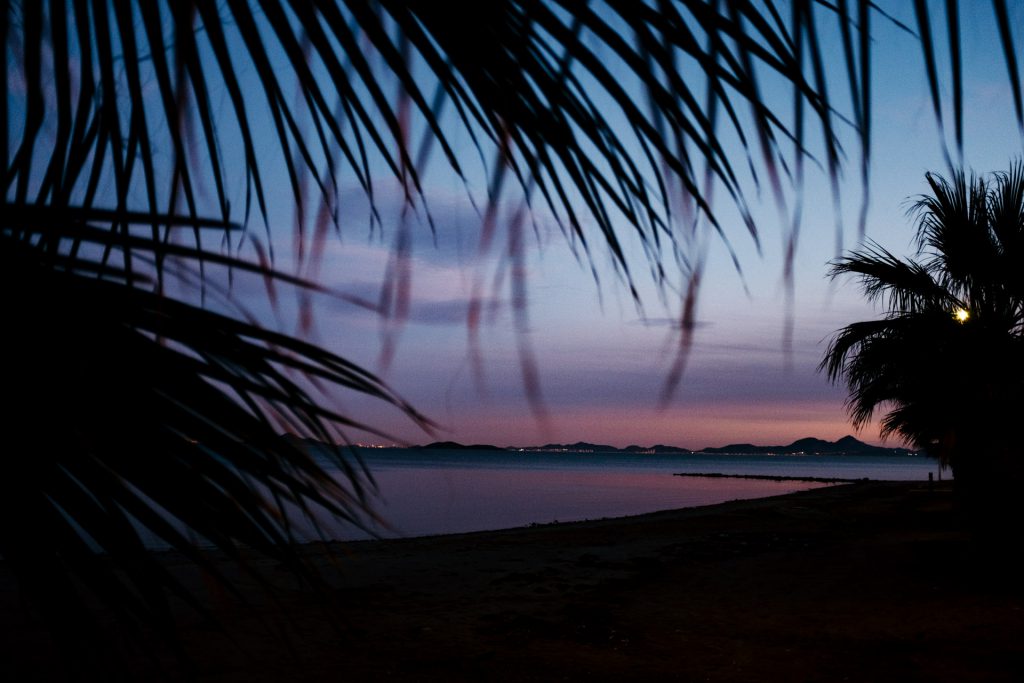 sunset in Los Alcazares, Spain 2019