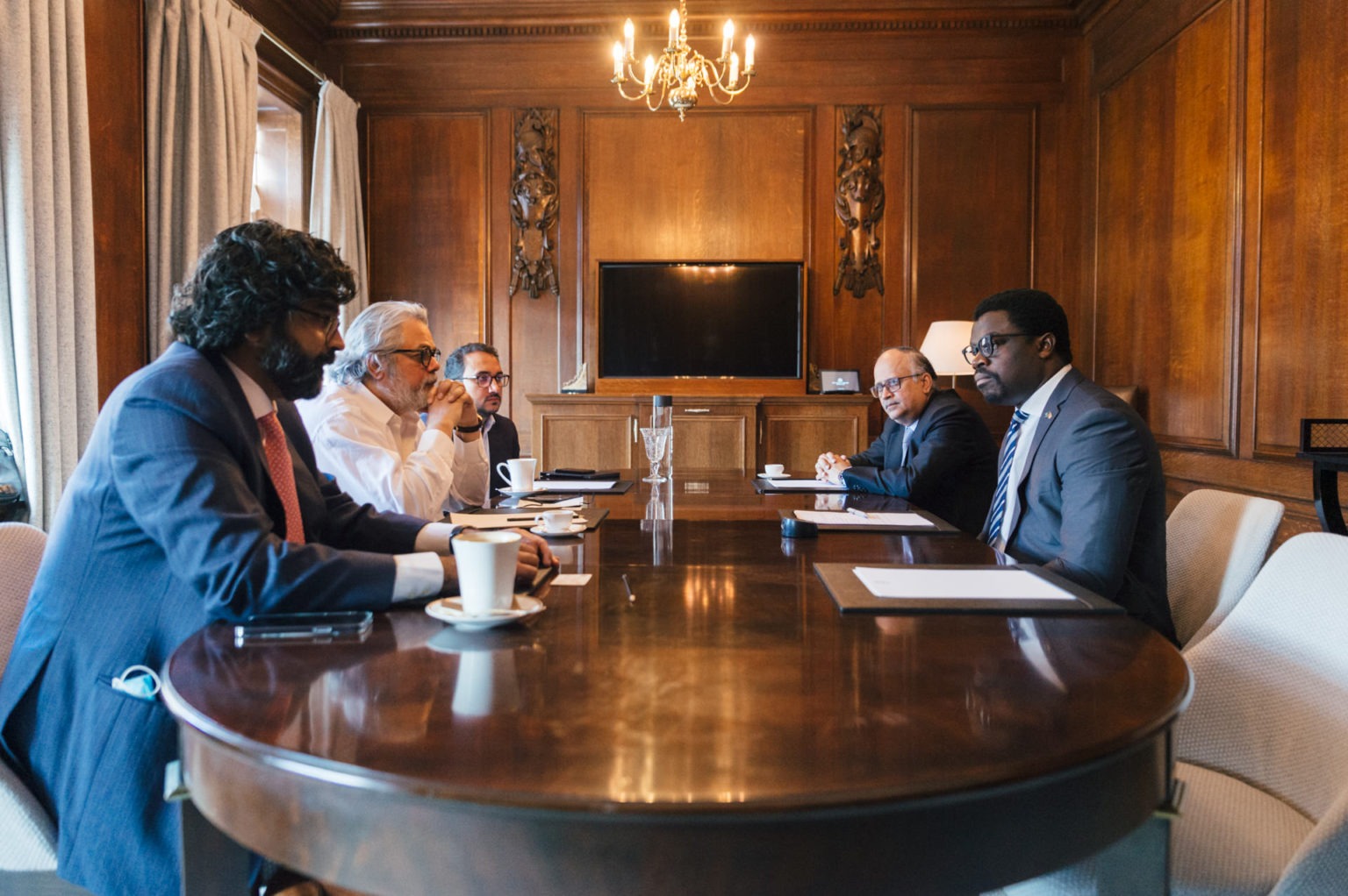 business meeting around table